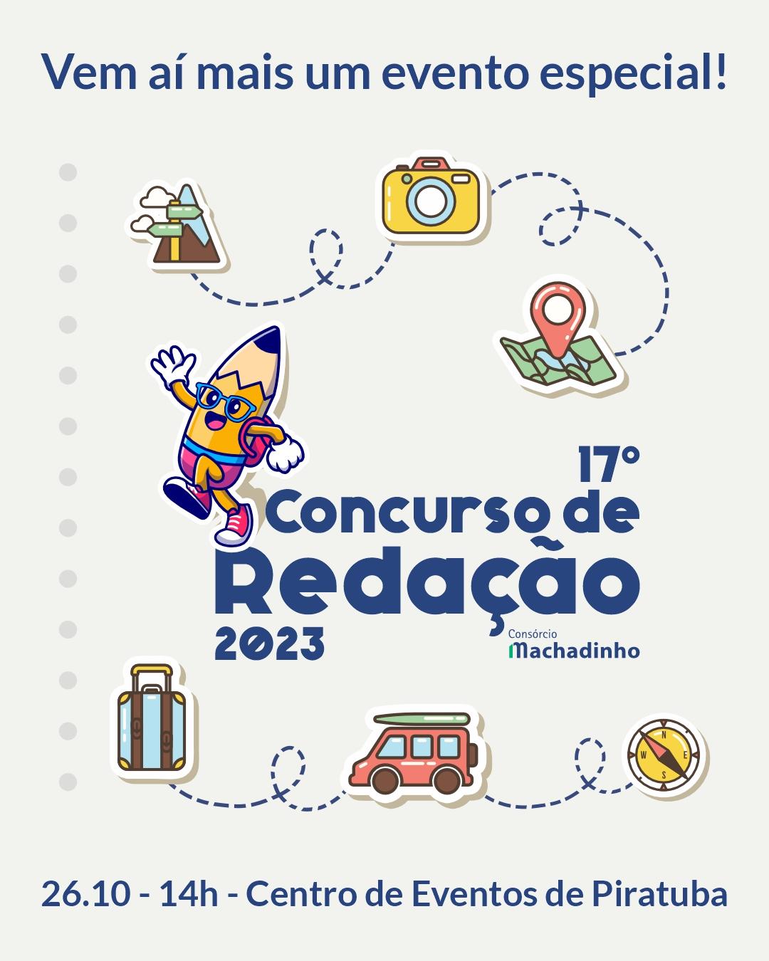 Evento de Premiação do Concurso de Redação será dia 26 de outubro