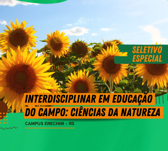 UFFS abre inscrições para Licenciatura Interdisciplinar em Educação do Campo: Ciências da Natureza