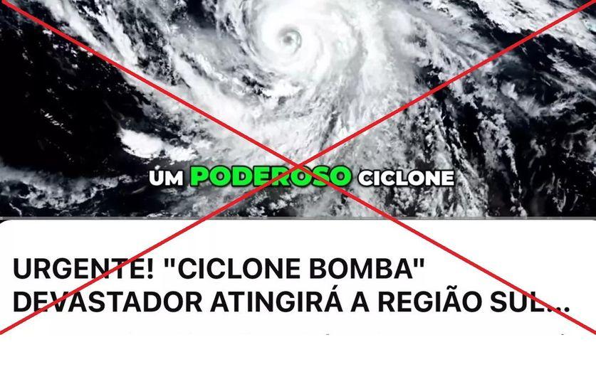 CICLONE BOMBA NÃO ATINGIRÁ O SUL DO BRASIL NESTA SEMANA