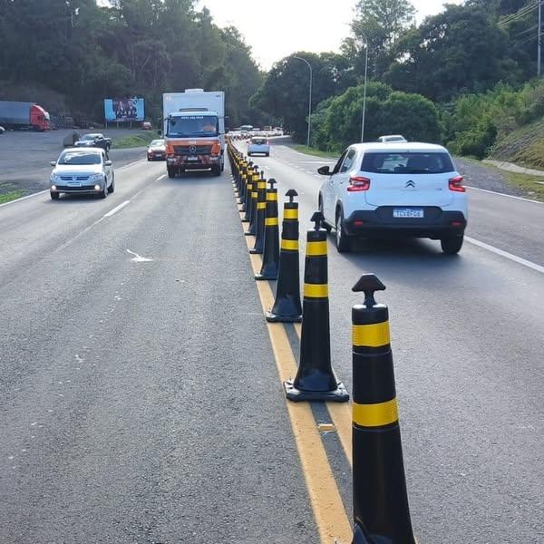 CSG instala balizadores para evitar cruzamento em locais proibidos