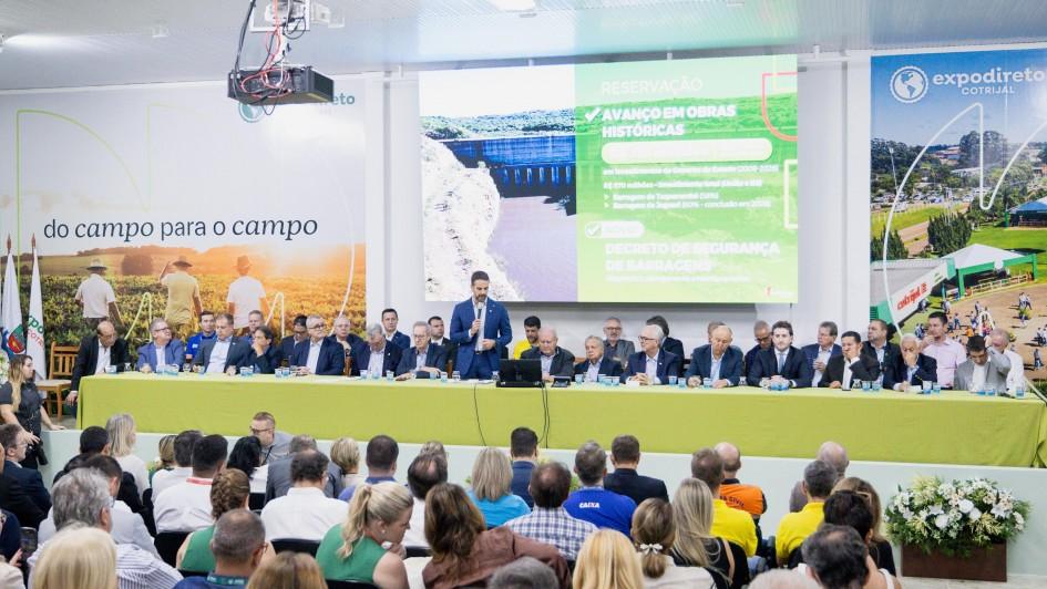 Leite anuncia medidas para enfrentamento da estiagem durante a abertura da 25ª Expodireto Cotrijal