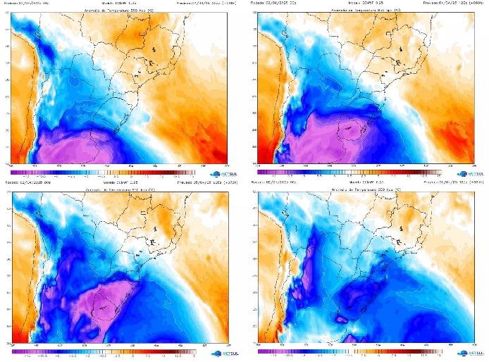 PRIMEIRA GRANDE MASSA DE AR FRIO DO OUTONO ESTÁ A CAMINHO DO BRASIL