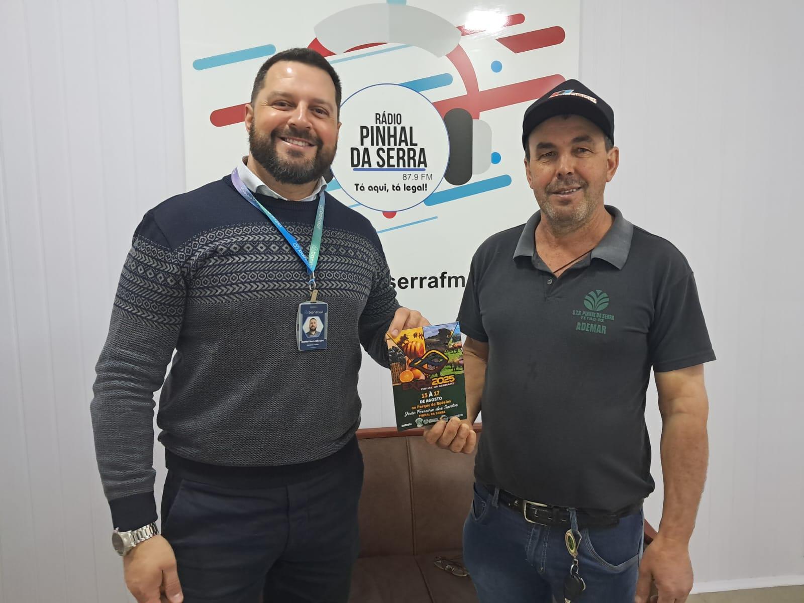 Presidente do Sindicato e Gerente do Banrisul participam de entrevista sobre a Expo Pinhal 2025