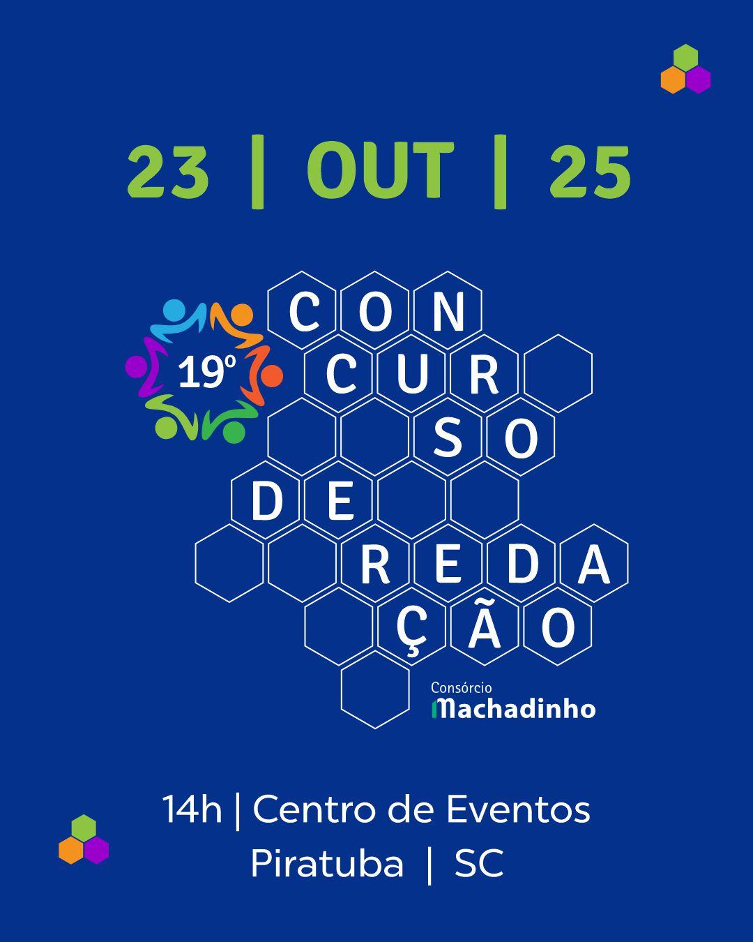 Evento de Premiação do Concurso de Redação será dia 23 de outubro