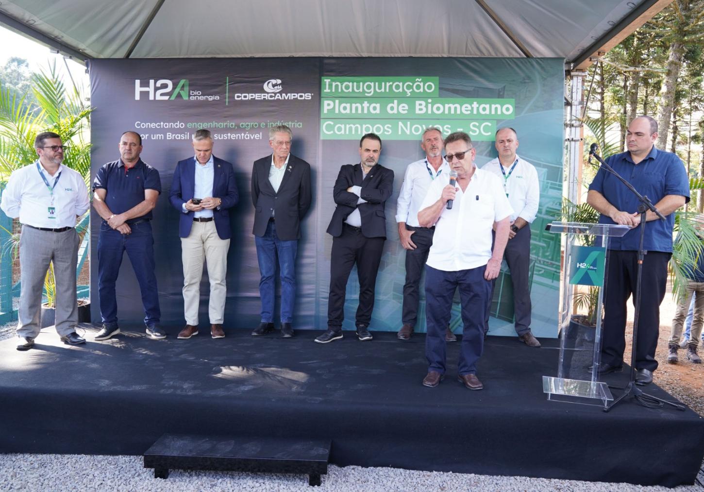 Copercampos e H2A Bioenergia inauguram primeira usina de biometano a partir de dejetos suínos da América Latina em Campos Novos