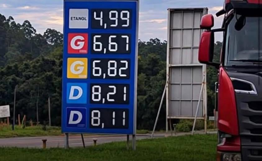 DIESEL DISPARA NO BRASIL E JÁ PASSA DE R$ 8