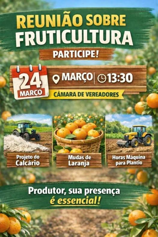 Produtor Rural de Pinhal da Serra: Reunião na Câmara de Vereadores sob fruticultura local !