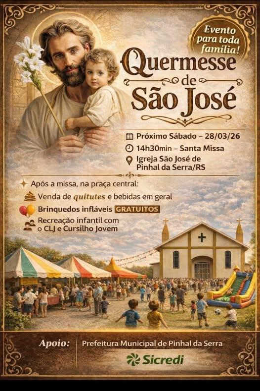 Quermesse e Festa na Praça Central em Pinhal da Serra