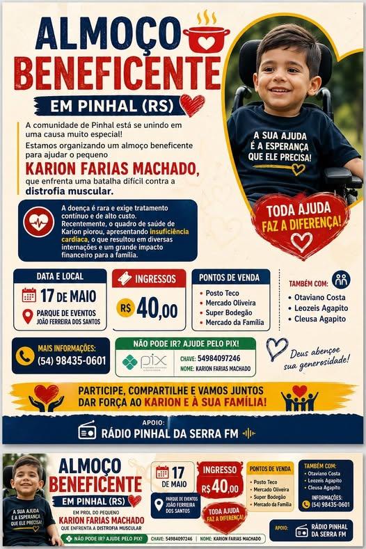 ALMOÇO BENEFICENTE EM PINHAL