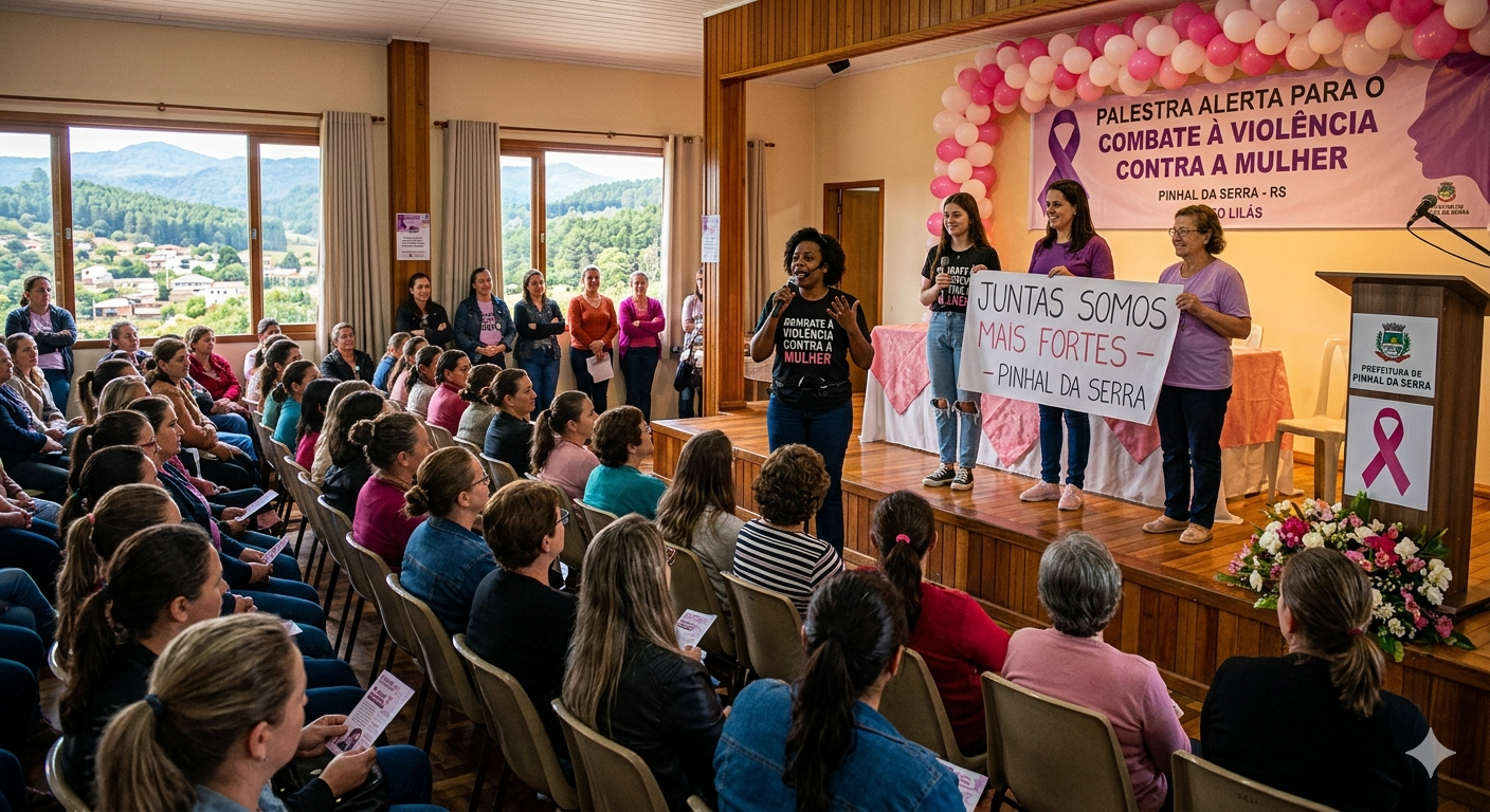 Palestra Alerta para o Combate à Violência Contra a Mulher em Pinhal da Serra