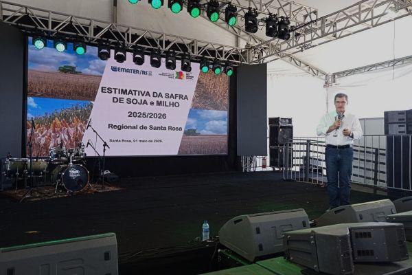 Fenasoja 2026: Emater/RS-Ascar apresenta estimativa da safra de soja e milho para a região de Santa Rosa