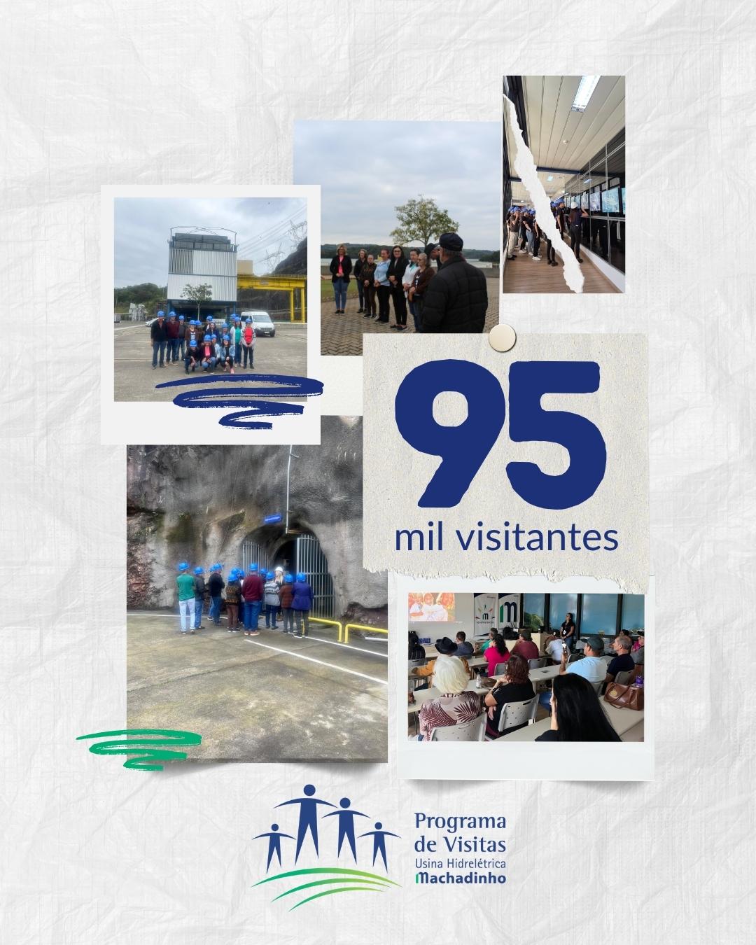 Programa de Visitas da Usina Machadinho alcança marca de 95 mil visitantes 