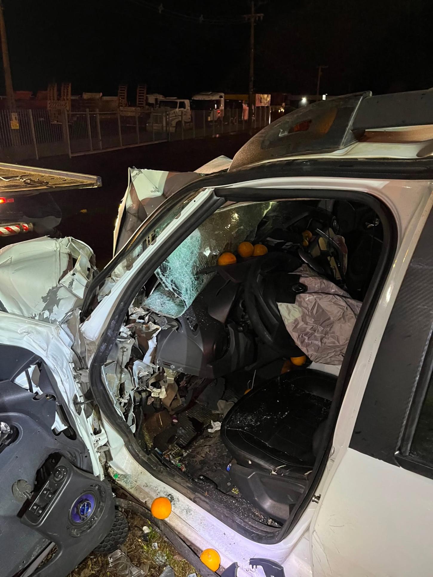 ACIDENTE NA BR-116 DEIXA MOTORISTA FERIDO EM VACARIA