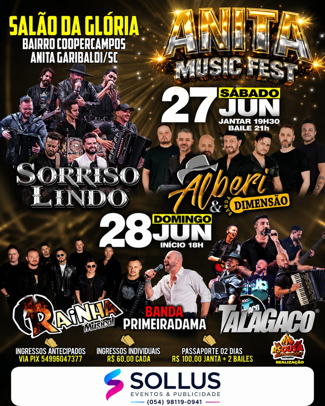 Anita Music Fest: Dois dias de festa com grandes atrações em Anita Garibaldi/SC