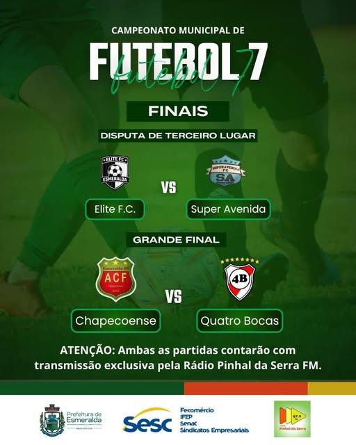 Finais do Campeonato Municipal de Futebol 7 definidas; Rádio Pinhal da Serra FM transmite todas as partidas