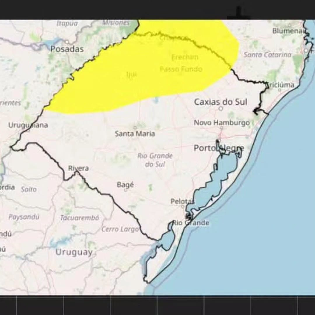 Chuva volta ao Rio Grande do Sul com chance de granizo e tempestades; confira previsão do tempo