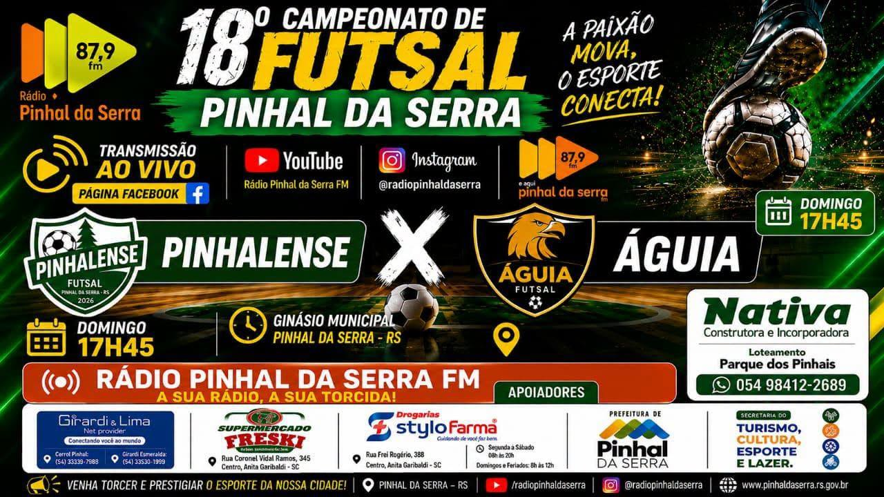 Domingo tem confronto emocionante no 18º Campeonato de Futsal de Pinhal da Serra