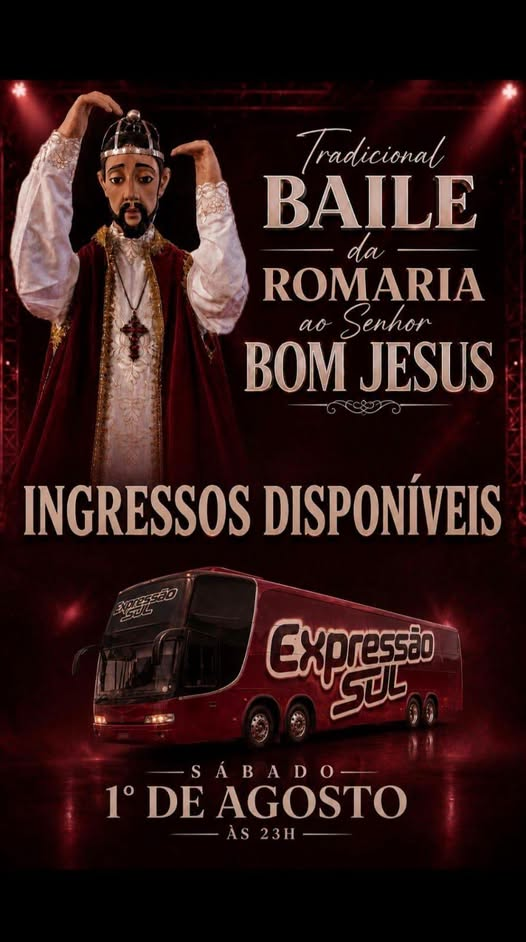Tradicional Baile da Romaria ao Senhor Bom Jesus: Ingressos disponíveis!