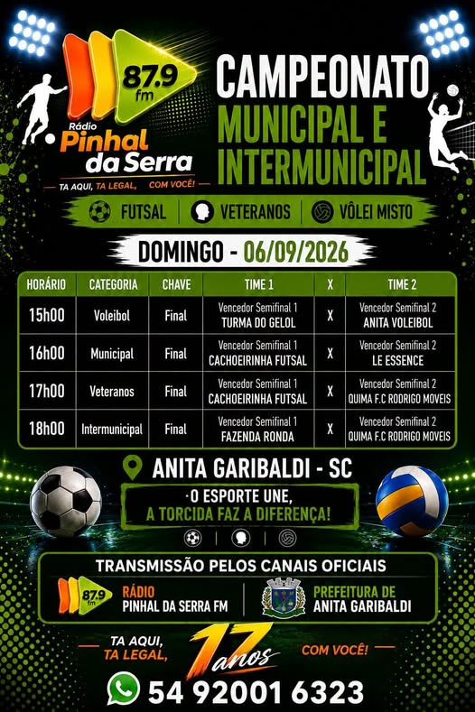 Finais Emocionantes: Acompanhe as Decisões do Campeonato Municipal e Intermunicipal Neste Domingo!